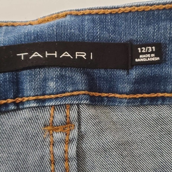 Tahari Kelly Mid-Rise Skinny Jeans Medium Wash Indigo Blue Size 12/31 - Picture 7 of 12